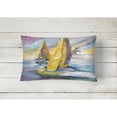 thumbnail image 2 of Sailboat with Middle Bay Lighthouse Canvas Fabric Decorative Pillow, 2 of 3
