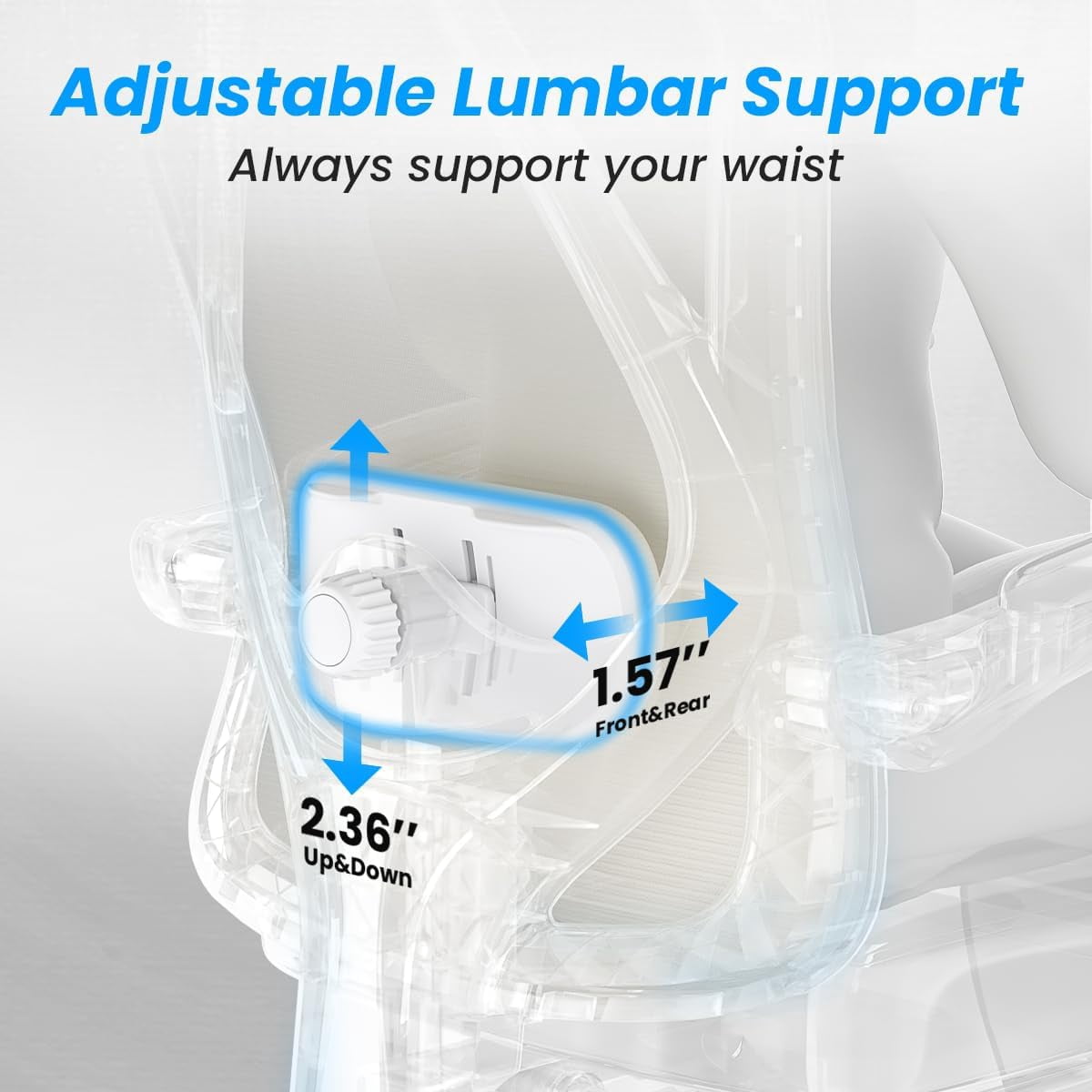 STARY Ergonomic Office Chair with Footrest, High Back Mesh Desk Chair with Adjustable Headrest & Lumbar Support, Comfortable Computer Chair for Home Office Study, White & Beige