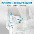 thumbnail image 4 of Farini Ergonomic Office Chair with Footrest, Mesh Office Desk Chair with Headrest, High Back Computer Chair with Adjustable Lumbar Support for Home Office Study Room Bedroom, White & Beige, 4 of 8