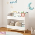 thumbnail image 6 of Yoneston Kids Bookshelf with Open Shelves Children's Book Storage Organizer for Playroom, Bedroom, White, 6 of 9