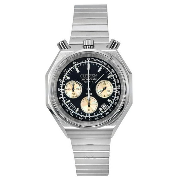 Citizen Tsuno Bull Head Chronograph Stainless Steel Black Dial Quartz AN3700-54E Men's Watch