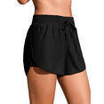 thumbnail image 4 of Charmo Womens V Slit Swim Shorts Quick Dry Board Shorts with Boxer Liner & Pockets Sporty Running Drawstring Swimsuit Bottoms, 4 of 7