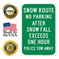 thumbnail image 7 of No Parking After Snow Fall Sign, 24x36 Corrugated Plastic, 7 of 7