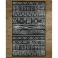 thumbnail image 1 of Tapis de Salon 3 x 5 Pi Boho avec Support Antidérapant Noir - Motif Tribal - Extra Petit - Rectangle, 1 of 1