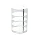 thumbnail image 2 of Cajón del organizador de sobremesa de plástico blanco | Caja de almacenamiento multifuncional con compartimentos ajustables para oficina en casa, joyería, cosméticos, papelería | Base, 2 of 6