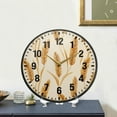 thumbnail image 4 of Yayeee Wall Clock Battery Operated 11.9" Silent Non-Ticking for Living Room, Wheat Ears Pattern, 4 of 8
