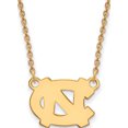 thumbnail image 1 of Ss/Gold Plated Sterling Silver With Gp Logoart U Of North Carolina Small Pendant Necklace (18 X 16) Made In United States gp014unc-18, 1 of 5
