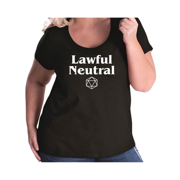 Lawful Neutral Womens Plus Size Scoopneck Tee