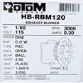 thumbnail image 1 of Rotom HB-RBM120 Souffleur de Réchaud à Granulés Moteur de Remplacement 1/60 hp, 3000 Tr/min, 0.3 Ampère, 115V, 1 of 2