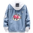 thumbnail image 1 of Chaqueta vaquera Sanmu de estilo casual con estampado digital Kirby Fish, 1 of 3