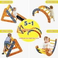 thumbnail image 6 of 5in1 Triangle Climbing Toys, Plastic Toddler Climbing Toys, Kids Climbing Set with Arch & Ramp & Ladder, Foldable Baby Jungle Climbing Gym, Outdoor & Indoor Kids Climbing Toys, 6 of 6