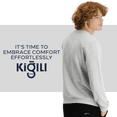 thumbnail image 5 of KIGILI Sweatshirts for Men, Machine Washable Sweatshirt Man Crew Neck sweater,Regular Fit, Plain Fabric Pattern, M-5XL | M - Medium Gray, 5 of 6