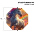 thumbnail image 2 of Kdxio Rainbow Sunset Cloud White Horse Funny Coasters,4 Pcs Leather Coasters,Housewarming Gifts,Protect Furniture from Water Marks Scratch and Damage, 2 of 6