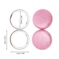 thumbnail image 2 of Unique Bargains 1 Pc Women Portable Round Makeup Mirror for Travel Vacation Pink Aluminum Mirror PU Leather, 2 of 3