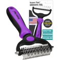 thumbnail image 1 of Maxpower Planet Pet Grooming Brush - Double Sided Shedding, Dematting - Undercoat Rake for Dogs - Dog Grooming Brush - Deshedding Brush for Dogs - Dog Brush, Cat Brush, Reduce Shedding by 95%, Purple, 1 of 16