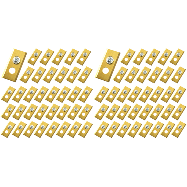 36 Piezas Césped Cucharadas Cortacésped Doble Agujera para El Robot Luba Mammotion (oro)
