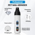 thumbnail image 4 of FINAQUA USB Rechargeable Pet Nail Grinder – Quiet Trimmer for Dogs, Cats & Rabbits, Safe Paw Grooming, 4 of 8