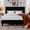 Black, variant on Novilla Queen Bed Frame with Headboard, Bed Frame Queen Size with Wood Slats Support,Linen Upholstered Adjustable Headboard, No Box Spring Needed, Heavy Duty Feet, Easy Assembly, White