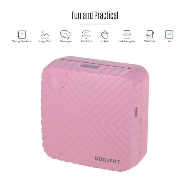 GOOJPRT P6 Pocket Mini Printer Recibo térmico inalámbrico portátil BT