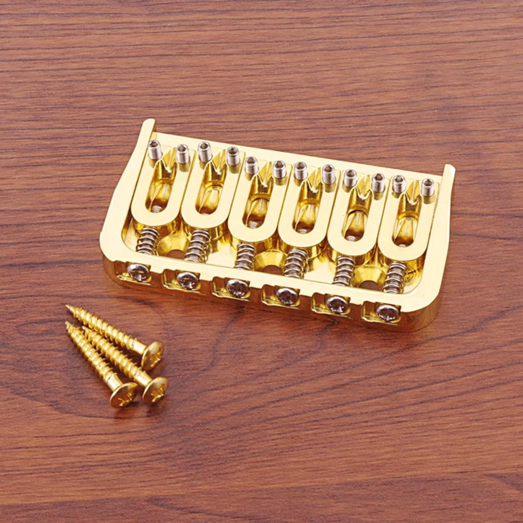 CEORPER Fixed Bridge Electric Guitar Hardtail Saddle Bridge Replacement Part 6/7-Strings