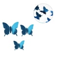 thumbnail image 3 of Pegatinas de insectos Calcomanías decorativas para espejos Calcomanías de plástico 3D para pared para oficina en casa, Azul, 48pcs Eigraketly HA001498-13, 3 of 6