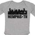 thumbnail image 4 of Inktastic Memphis city Skyline with Grunge Boys or Girls Long Sleeve Baby Bodysuit, 4 of 5