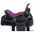 thumbnail image 2 of RIDEX Purple Horse Saddle | Lightweight Patent Synthetic Race Exercise Saddle with Stirrup & Strap – Comfortable, Durable, and Easy to Use[ Size: 19], 2 of 4
