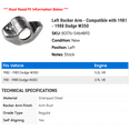 thumbnail image 2 of Left Rocker Arm - Compatible with 1981 - 1988 Dodge W350 1982 1983 1984 1985 1986 1987, 2 of 2