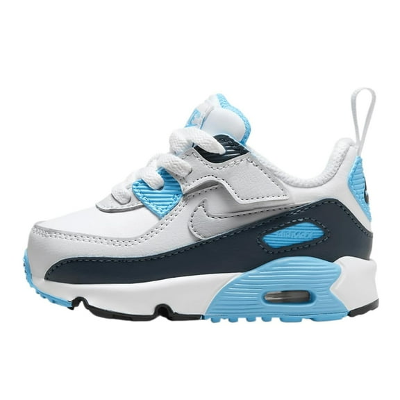 Toddler's Nike Air Max 90 Easyon White/Wolf Grey-Baltic Blue (HF6359 100) - 4