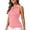 Pink, variant on Women's Slim Fit Zip Front Collar Tank Top for Athletic Workouts Yoga Running and Casual Fashion