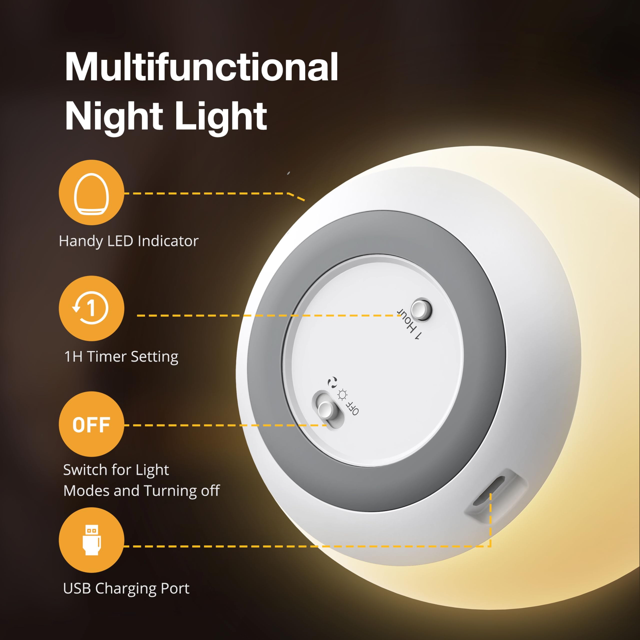 Night Light, Egg Light for Nursery with 7 RGB Colors Changeable & Stepless Dimming, Rechargeable Tap Light with 1h Timer & Touch Control, Portable Night Light for Babies BPA Free