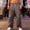 Brown, variant on Under 10 dollars!Mens Streetwear Hip Hip Pants Y2k Wide Leg Cargo Pants Flat Pocket Casual Baggy Outdoor Athletic Workout Trouser