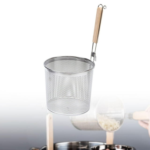 Colador de pasta Perfecl de Acero inoxidable 19cm con mango de madera