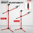 thumbnail image 3 of 5 Core Mic Stand Floor Height Adjustable Tripod Microphone Stands w Extending Telescoping Boom Arm, 3 of 10