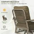 thumbnail image 5 of POTEBAN 3 Pieces Patio Furniture Set, Outdoor Swivel Gliders Rocker, Glass Top Side Table (Dark Gray), 5 of 10