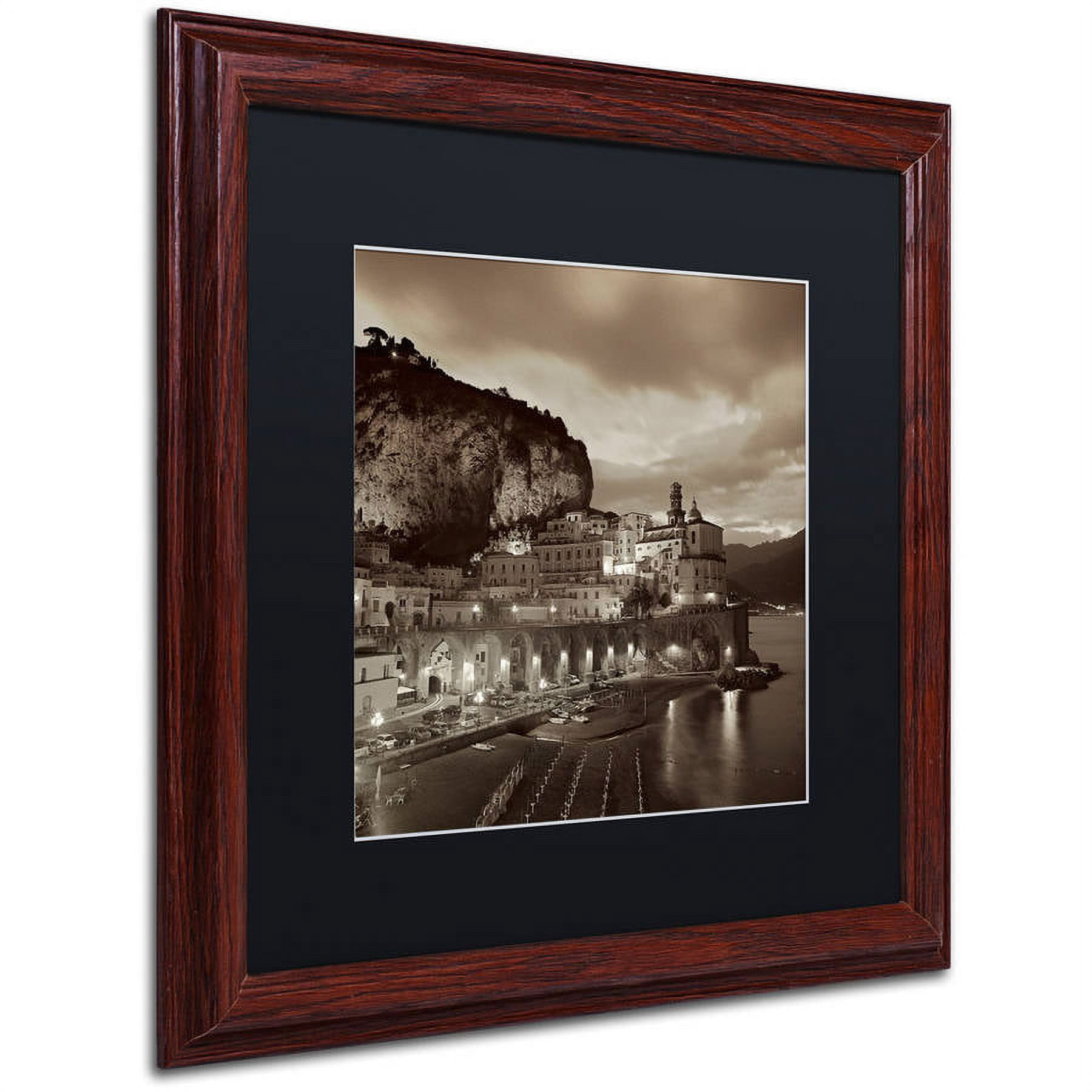 Trademark Fine Art "Atrani I" Canvas Art by Alan Blaustein, Black Matte, Wood Frame