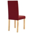 thumbnail image 3 of vidaXL Chaises de Salle à Manger 2 Pcs Tissu Rouge Vin, 3 of 5