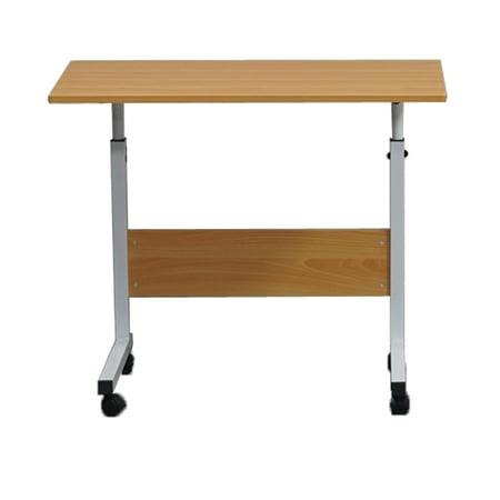 Folding Computer Desk Small Table With Wheels Removable E1 15mm Chipboard Steel Side Laptop Baffle Wood Color L Folding Computer Desk Small Table With Wheels Removable E1 15mm Chipboard Steel Side Laptop Baffle Wood Color L