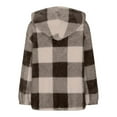 thumbnail image 3 of iHPH7 Womens Fleece Jacket Winter Coats for Women Plaid Coat Women Zip Up Jackets for Women Womens Fleece Zip Up Jacket Warm Jackets for Women Sherpa Jacket Women Coffee M, 3 of 6