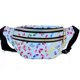 thumbnail image 1 of KAIYANG Bolso de mano con doble cremallera diagonal, impermeable, con diseño de mariposa, para mujer, 2 bolsillos con cremallera (blanco) azul, 1 of 5
