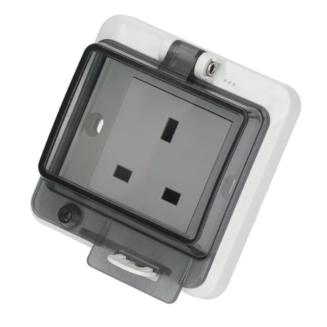 Weatherproof UK Standard Electrical Socket - IP66 Rated, Explosion-Proof & Impact-Resistant Design, 250V 13A, Fire-Retardant PC Housing, Tin Phosphor Bronze Conductors, Easy Installation & Portable