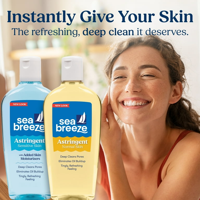 Sea Breeze Sensitive Skin Facial Cleanser Wash, Deep