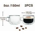 thumbnail image 2 of Kitchenexus Glass Espresso cups, Set of 2 5oz Double Wall Thermo Insulated Glass Espresso Shot Cups Set with Handle, Espresso Mug, Coffee Cups for Espresso and Cappuccino, Great Gift for Coffee Lover, 2 of 14