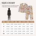 thumbnail image 4 of Fuzoiu Hot Dog Pizza Print Women's Long-Sleeved Pajama,Lounge Button Down Nightwear,Womens Notch Collar Pajama Set-Small, 4 of 7
