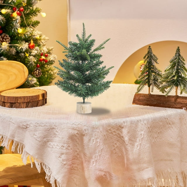 Árbol de Navidad de Mesa | Árbol de Navidad Artificial para Escritorio, Ventana o Pasillo | Plástico Verde y Blanco | 45 X 40 X 40 Cm | Ideal para Fiestas En Casa | Dcc250919002E