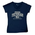 thumbnail image 5 of Proud Veteran Women's V-Neck T-shirt Veteran's Day Military Honor US Flag Army Air Force RED Friday American Patriot Tee, 5 of 7