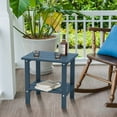 thumbnail image 2 of Decksplore Adirondack Outdoor Side Table,1 Piece, 2-Tier Sturdy Patio End Table Weather Resistant, 16.5" Solid Side Table for Patio, Pool, Porch(Dark Blue), 2 of 8