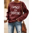 thumbnail image 4 of Aboser I'm Not for Everyone Womens Sweatshirt Plus Size Simple Tops Casual Crewneck Pullover Shirt Trendy Heart Graphic Sweatshirts, 4 of 9