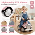 thumbnail image 4 of Gymax Voiture Pousse-Pousse pour Enfants Style Vintage Voiture Glissante à Propulsion par les Pieds avec Volant Rose, 4 of 10