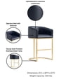 thumbnail image 4 of Manhattan Comfort Louvre Counter Stool with Steel Base in Black - Set of 2, 4 of 7